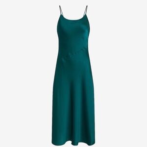 Express Green Satin Slip Dress